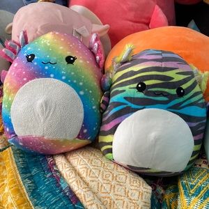 Zebra and galaxy axolotl 8 inch mystery hot topic bag